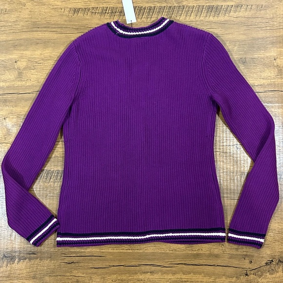 Talbots V-NECK CARDIGAN - TEXTURE
STRIPE - Picture 8 of 16